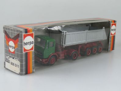 1:87 Herpa 806511 Kippsattelauflieger Var.2. Fahrerhaus grün - NEU!