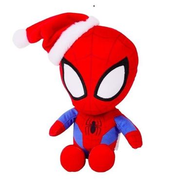 Marvel Spiderman Weihnachtliches Kuscheltier 30 cm Geschenk für Kinder Weihnacht