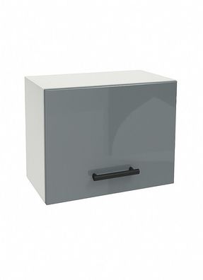 Hängeschrank für Dunstabzugshaube 40cm Grau Hochglanz SOFT CLOSE Küchenschrank
