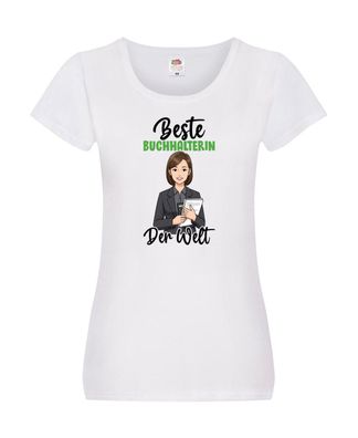 Beste Buchhalterin | Buchhaltung Humor v2 Damen Shirt Weiß