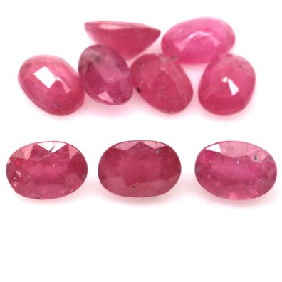 Natürlicher pinker ovaler Madagascar Rubin 5 x 7 mm (R0110251))