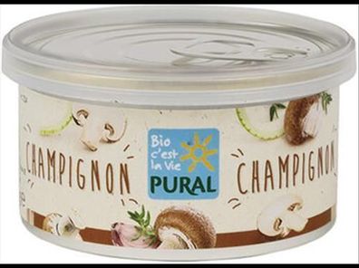 Pural 6x Pflanzlicher Aufstrich Champignon palmölfrei 125g