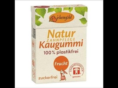 Birkengold 6x Birkengold Zahnpflege Natur Kaugummi Frucht 20 Stk. 28g