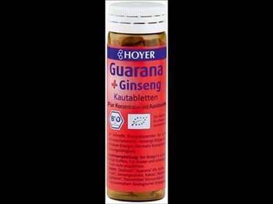 HOYER 6x Guarana + Ginseng Kautabletten 30g