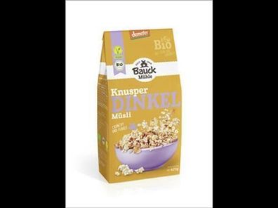 Bauck Mühle 6x Dinkel Müsli Knusperzart Demeter 425g