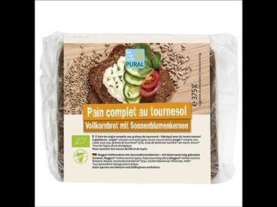 Pural 3x Roggen VK-Schnittbrot mit Sonnenblumenkernen 375g