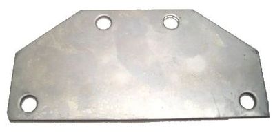 Adapterplatte Hinten 95 X 45 Mm Edelstahl Grau