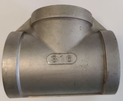 Edelstahl Fitting T-Stück 2"-150 3 x AG schwere Ausführung TC-316 DN40
