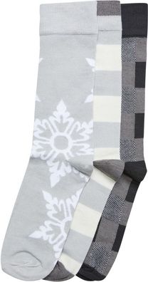 Urban Classics Socken Christmas Snowflakes Socks 3-Pack TB6537