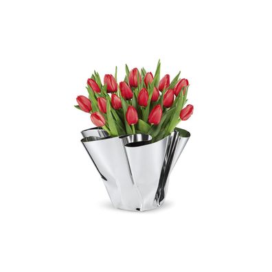 Philippi Margeaux Vase Edelstahlvase von Hand gefaltet ideal für Tulpen Rosen Dekoob