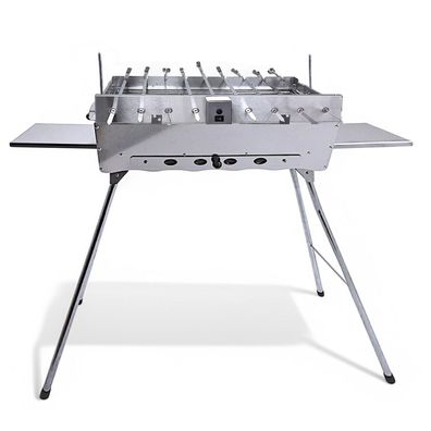 Mangal Ideal mit 9er Drehspieß Edelstahlmotor und 10 Spieße