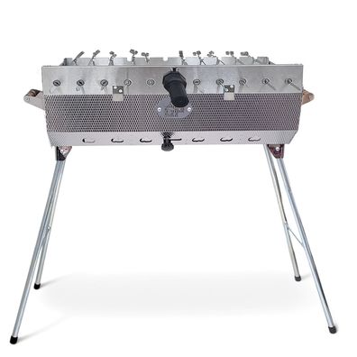 Mangal Set Taschkent Schaschlikgrill mit 11er Drehspieß Spieße Motor