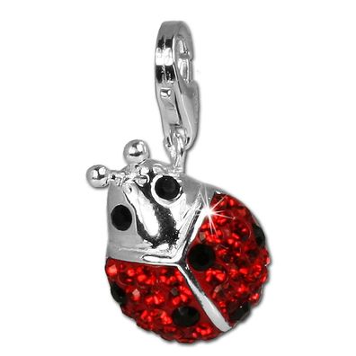 SilberDream Charm Marienkäfer Zirkonia Charms-Anhänger Silber GSC207