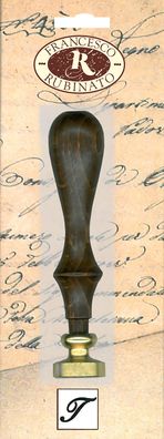 Standardgraph Messingsiegel Ø 20 mm mit Holzgriff Buchstabe T