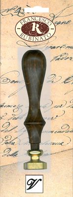 Standardgraph Messingsiegel Ø 20 mm mit Holzgriff Buchstabe V