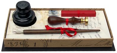 Kugelschreiber HolzFederhalter Tinte 40 ml Siegel und Siegellack