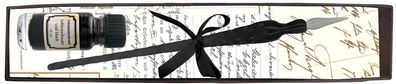 Kalligraphie-Set mit Glasfederhalter und 10 ml Tinte schwarz 1 Stück