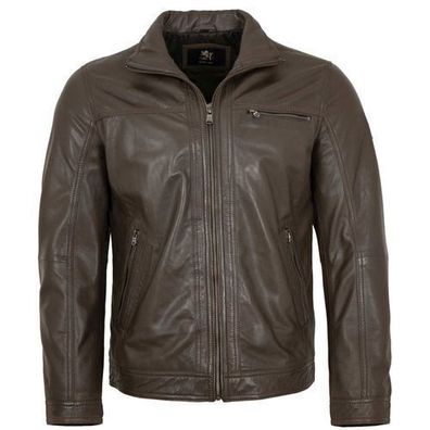 OTTO KERN- Herren Echtleder Lederjacke Lammnappa dunkelbraun