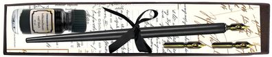 Kalligraphie-Set Linkshand mit Federhalter und 10 ml Tinte schwarz