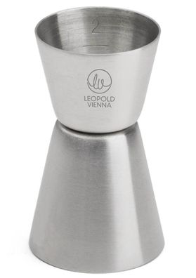 Leopold Vienna Barmaß mit Skala 20 ml / 40 ml Edelstahl matt Doppelmessbecher Jigger
