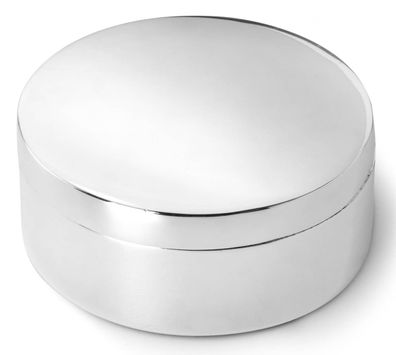 Schmuck-Schatulle versilbert Ø 4.5 cm Aufbewahrung Kinder Dose Milchzahndose-Box