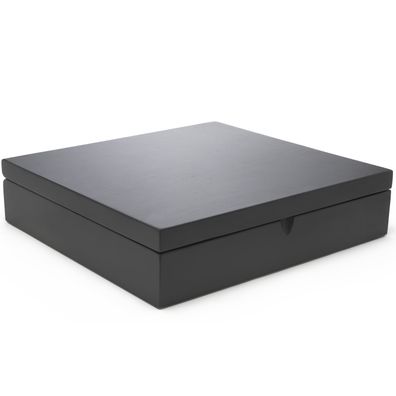 Bredemeijer große schwarze eckige Holz Teebeutelbox 12 Fächer ca, 30 cm