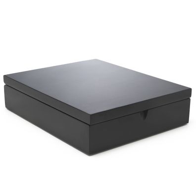 Bredemeijer kleine schwarze eckige Holz Teebeutelbox 9 Fächer ca, 22 cm
