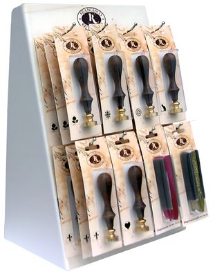 Standardgraph mit 18 SB-Messingsiegeln Ø 20 mm 6 Siegelwachs