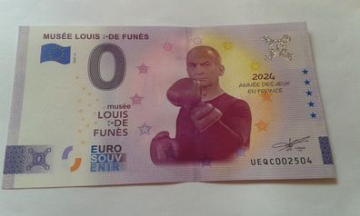Null euro Schein 0 euro Schein Souvenirschein Musée Louis de Funès 2024-8