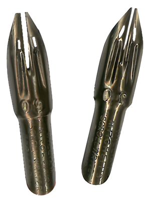 Doppelschrift FEDERN Set 6 verschiedene Federn und Federhalter