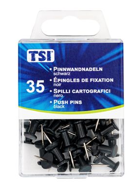 TSI Pinnwandnadeln, schwarz, 35 St