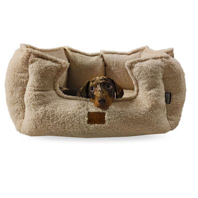 GoldenDog Hundebett • Samtig, weich & gemütlich • 4 Größen, 7 Farben