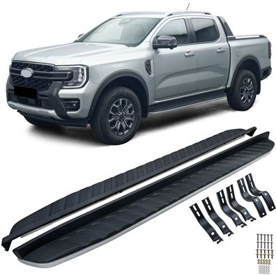 Alu Trittbretter Flankenschutz OE Look passend für Ford Ranger T9 ab 2023