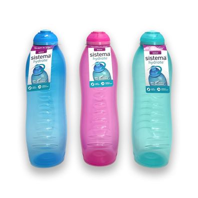 3 Stück Sistema Twist 'n' Sip Squeeze Trinkflasche Flasche für Kinder je 620 ml