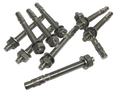 10x Edelstahl Bolzenanker M10 x 115 mm V4A Schwerlastanker Schlaganker Dübel