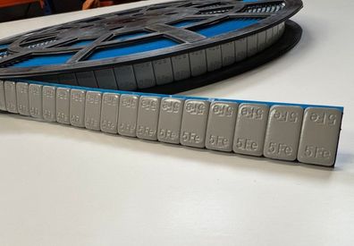 6kg Rolle Klebegewichte Auswuchtgewichte für Alufelgen 1200x 5g silber