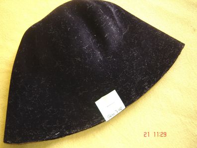Hutstumpen Velour Haar kurz blau m weiß 80 gr Ü 49cm Rd 73cm Stu718