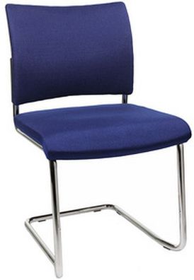Besucherstuhl Freischwinger Visit 20 Polster 2er Set blau