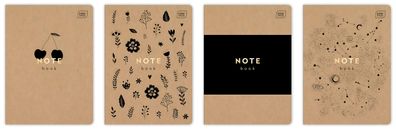 Interdruk 10x Notizheft A5 liniert 60 Blatt HS Kraft