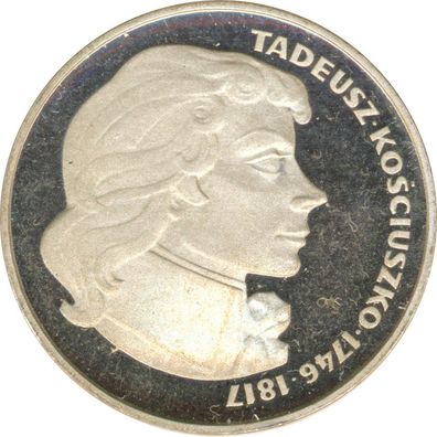 Polen 100 Zlotych 1976 PP Tadeusz Kosciuszko Silber*