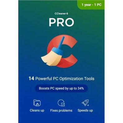 Ccleaner Pro Professional 2025 - 2026 1 Gerät 1 Jahr PC Kein Abo Blitz @GWC