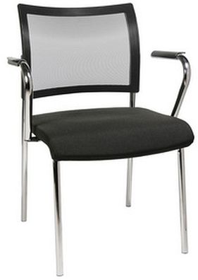 Besucherstuhl Visit 10 Netz schwarz 2er Set