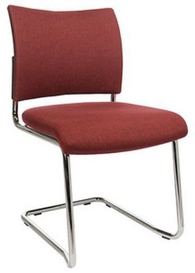 Besucherstuhl Freischwinger Visit 20 Polster 2 er Set bordeaux