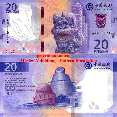 MACAU / MACAO 20 Patacas 2020 6358# P126 Unc