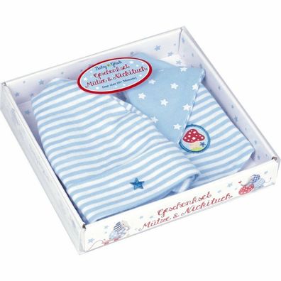 Spiegelburg 13975 * Geschenkset Mütze + Nickituch BabyGlück, hellblau