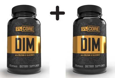 2 x 5% Nutrition DIM - Core Series - 60 caps