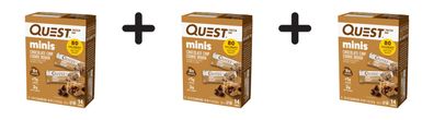 3 x Quest Nutrition Quest Mini Bars (14x23g) Chocolate Chip Cookie Dough