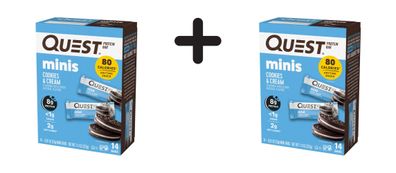 2 x Quest Nutrition Quest Mini Bars (14x23g) Cookies and Cream