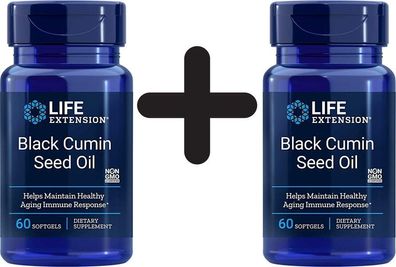 2 x Life Extension Black Cumin Seed Oil - 60 softgels