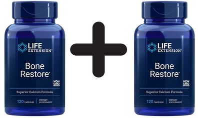 2 x Life Extension Bone Restore - 120 caps